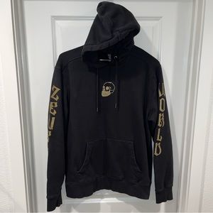 Dist-rict sweatshirt size L unisex black pullover hoodie long sleeve Zeuss world